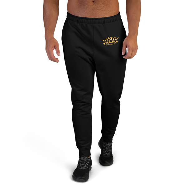 BBM Logo Gold Men’s Joggers Black - Motivational Apparel