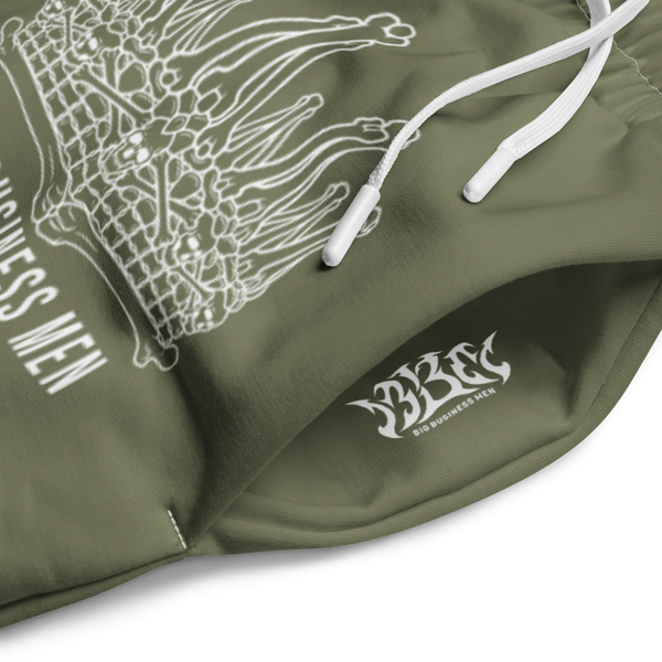 BBM Bone Crown Big Business Men Wide-Leg Joggers Cypress Green - Motivational Apparel