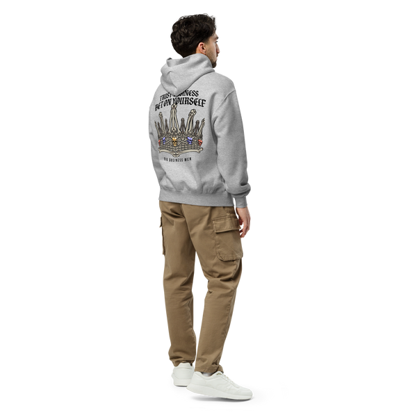 BBM Trust Business Bet On Yourself Bone Jeweled Crown Oversized Hoodie - Motivational Apparel