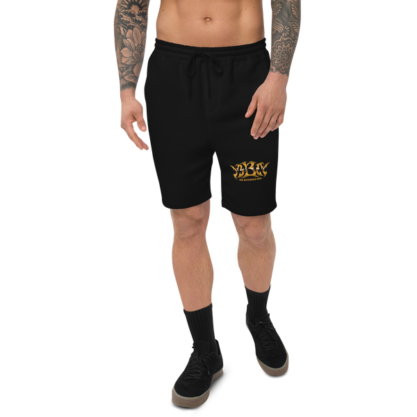BBM Logo Gold Fleece Shorts Black - Motivational Apparel