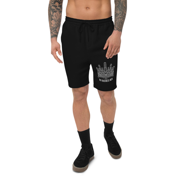 BBM Bone Crown Fleece Shorts Black and Heather Grey - Motivational Apparel