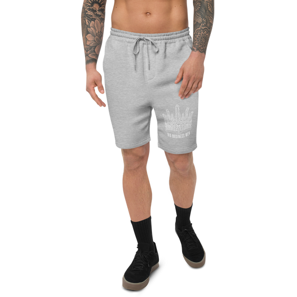 BBM Bone Crown Fleece Shorts Black and Heather Grey - Motivational Apparel