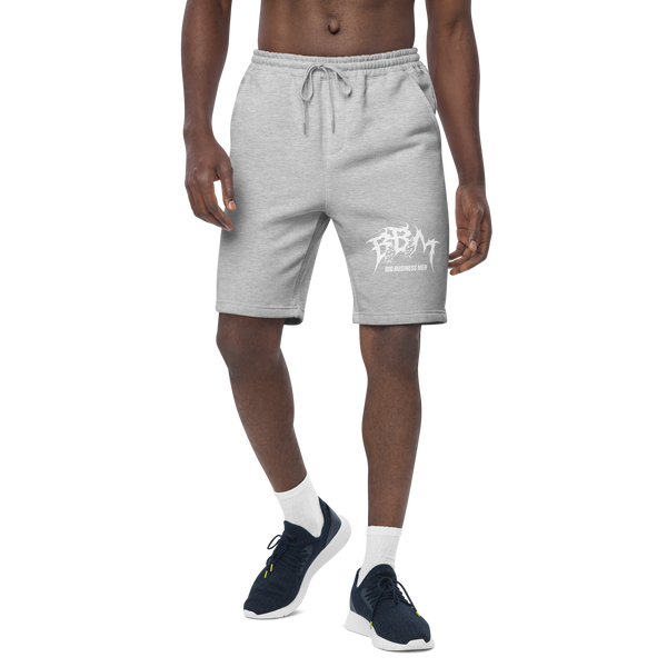BBM Logo Fleece Shorts Black and Heather Grey - Motivational Apparel