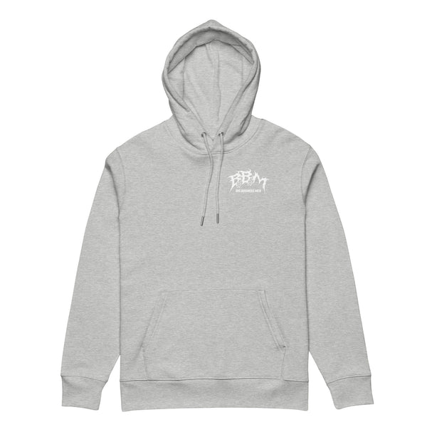 BBM In Business I Trust Skeleton Praying Hands Hoodie Navy & Gray/  White Letters - Motivational
