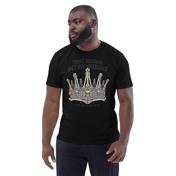 BBM Trust Business Bet On Yourself Bone Jeweled Crown T-Shirt Black Letters - Motivational Apparel
